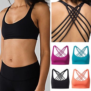 ginnastica con frontale imbottito da K246 donna Reggiseno sportivo Top cerniera sportivo per palestra con Crop sportiva da reggiseno XaBnn0xOqR