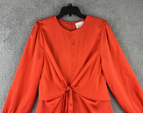 NWT Herringstone’s Dee Dee Long Sleeve Toe Front Romper Coral Red Size Large - Picture 2 of 12