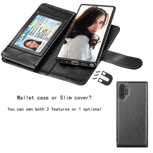 Für Samsung Galaxy Note 10/10 Plus Geldbörse Leder Etui Kartenhalter Cover Folio - Bild 5 von 22