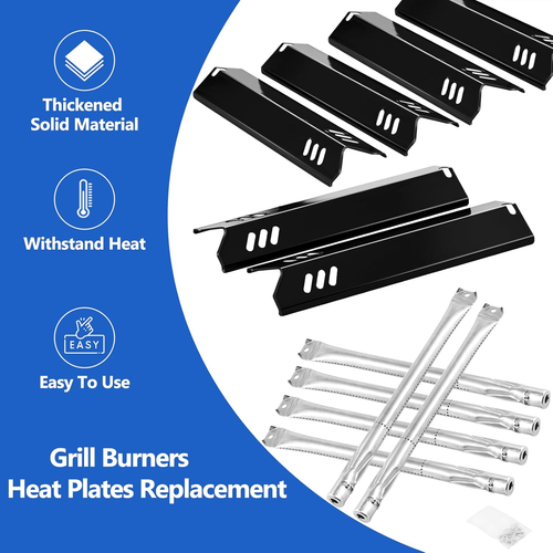 Grill Replacement Parts for Outdoor Gourmet 6 Burner Tubes Heat Tamer Plates Kit - Picture 6 of 7