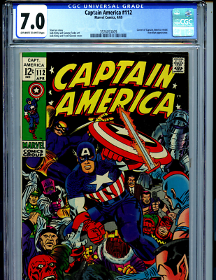 Captain America #112 CGC 7.0 1969 Marvel Comics Album Amricons K58
