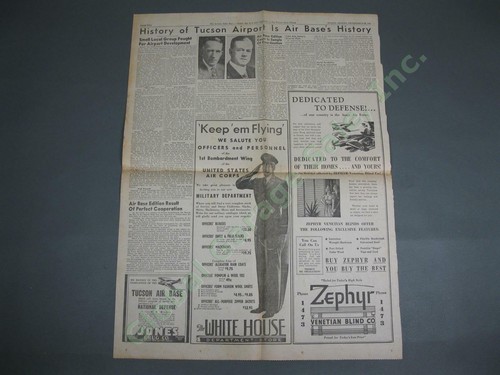 WWII 1941 KEEP EM FLYING US Army Air Corps Force Newspaper Recruitment Ad NO RES - Picture 5 of 8
