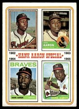 1974 Topps Hank Aaron 1962-65 Milwaukee Braves #4