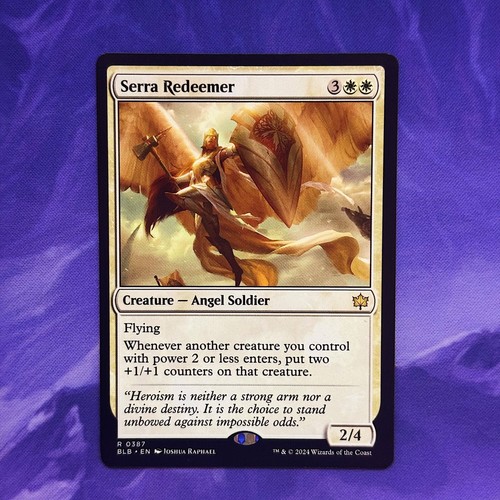 Serr Redeemer 0387 BLB Bloomburrow MTG Commander Angel Soldier Flying Card - Bild 1 von 2