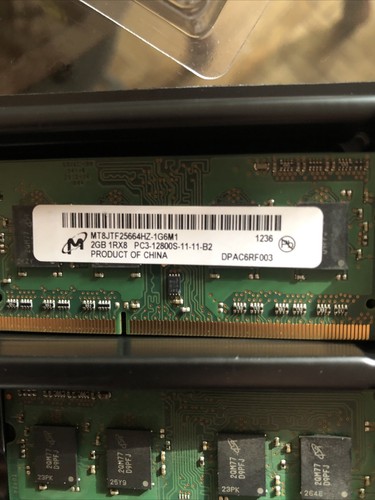 Micron 4GB (2 x 2GB) DDR3 PC3-12800S Sodimm Memory RAM - MT8JTF25664HZ-1G6M1 - Picture 4 of 12