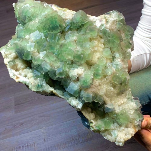 13.93LB Natural rare transparent green cubic fluorite crystal sample - 第 23/24 張圖片