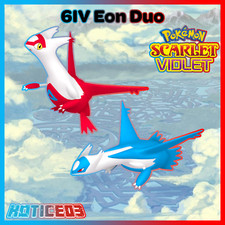6IV LATIAS + LATIOS ⚡ Pokemon SCARLET and VIOLET - Eon Twin Legends - Lv100 +EVs