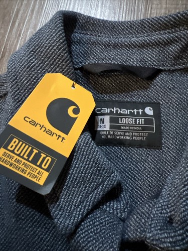 Carhartt TW5991W Women Blue Loose Fit Long Sleeve Twill Overshirt Jacket Size M - Picture 4 of 10