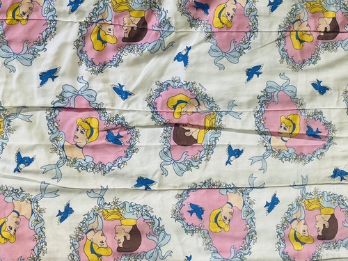 Disney Princess Cinderella Comforter Vtg 90s Kids Reversible Full Size Blanket - Picture 10 of 10