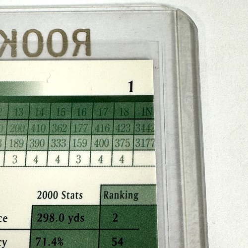 2001 Upper Deck Tiger Woods Rookie Card RC #1 PGA Tour domenica rossa spedizione veloce - Foto 8 di 10