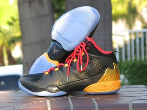 Buy Nike Air Jordan Melo M10 Black Dark Blue Orange