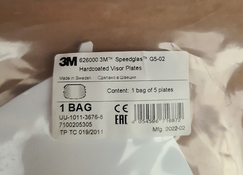 Casco de soldadura 3M Speedglas G5-02 626000 placas de protección exterior bolsa de 5 - Imagen 2 de 2