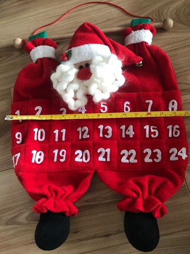 Weihnachten hängender Weihnachtsmann Adventskalender Filz - Bild 3 von 5