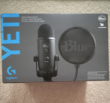 Blue Yeti Game Streaming Kit Black USB Freestanding Microphone w/ Pop Filter