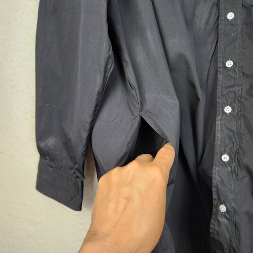 Frank & Eileen Tori Größe Large schwarz mit schwarzem kragenloses Kleid mit Knopfleiste - Bild 12 von 15