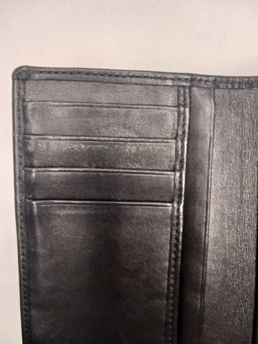 Coach Black/Tan Signature Canvas Tri-fold Wallet - Picture 9 of 14