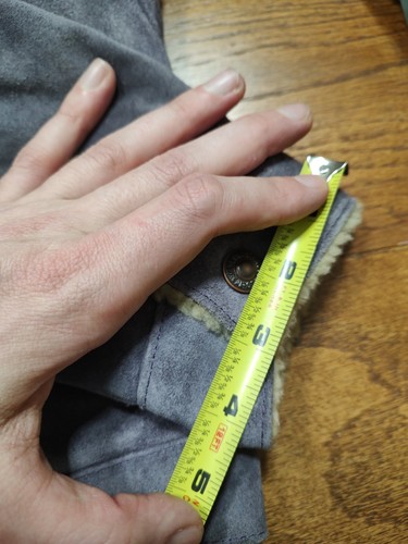 Vintage Levis Suede Sherpa Trucker Jacket Womens Juniors Medium Medium Purple - Picture 10 of 11