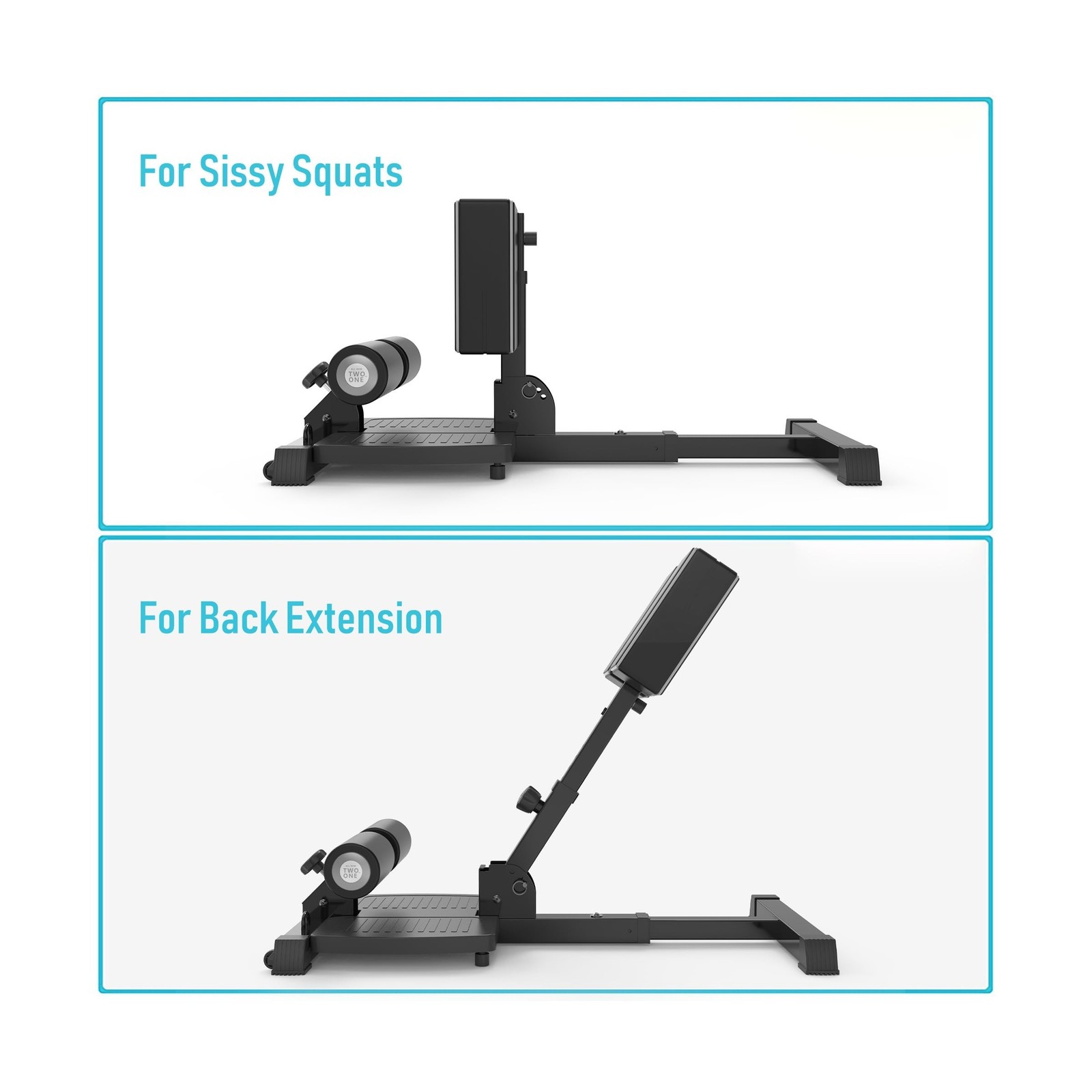 leikefitness Deluxe Multi-Function Deep Sissy Squat Bench Home Gym Workout St...