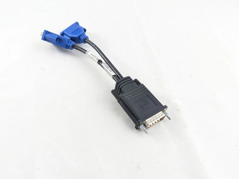 Molex DMS-59 Dual VGA DVI Y Cable Splitter Adapter Male to (2) VGA Female 8" - Image 4 of 4