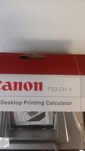 NOS CANON P23-DH V MINI DESKTOP PRINTING CALCULATOR WITH CLOCK & CALENDAR - Picture 3 of 9