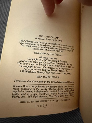Choose Your Own Adventure #1 The Cave of Time Vintage Edward Packard - Picture 3 of 3