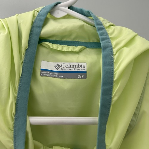 Columbia PFG Tidal Windbreaker Damen durchgehender Reißverschluss neongrün Größe Small - Bild 3 von 10