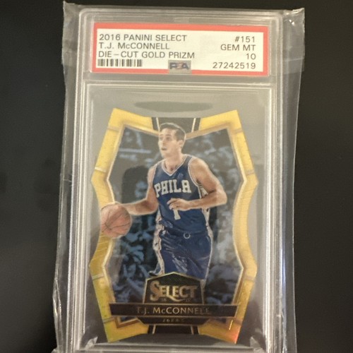 2016 T.J. McConnell Panini Select Die Cut Gold Prizm 9/10 Graded PSA GEM MINT 10 - Picture 4 of 8