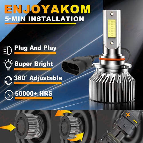 For Chevrolet Silverado 2500 HD 2001-2006 2x Car LED Headlights Bulb Low Beam - Picture 9 of 11