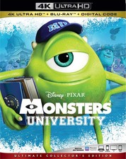 MONSTERS UNIVERSITY (4K UHD Blu-ray) Billy Crystal John Goodman Steve Buscemi