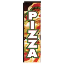 Pizza Shop Restaurant Advertising Rectangle Feather Banner Swooper Flag for...