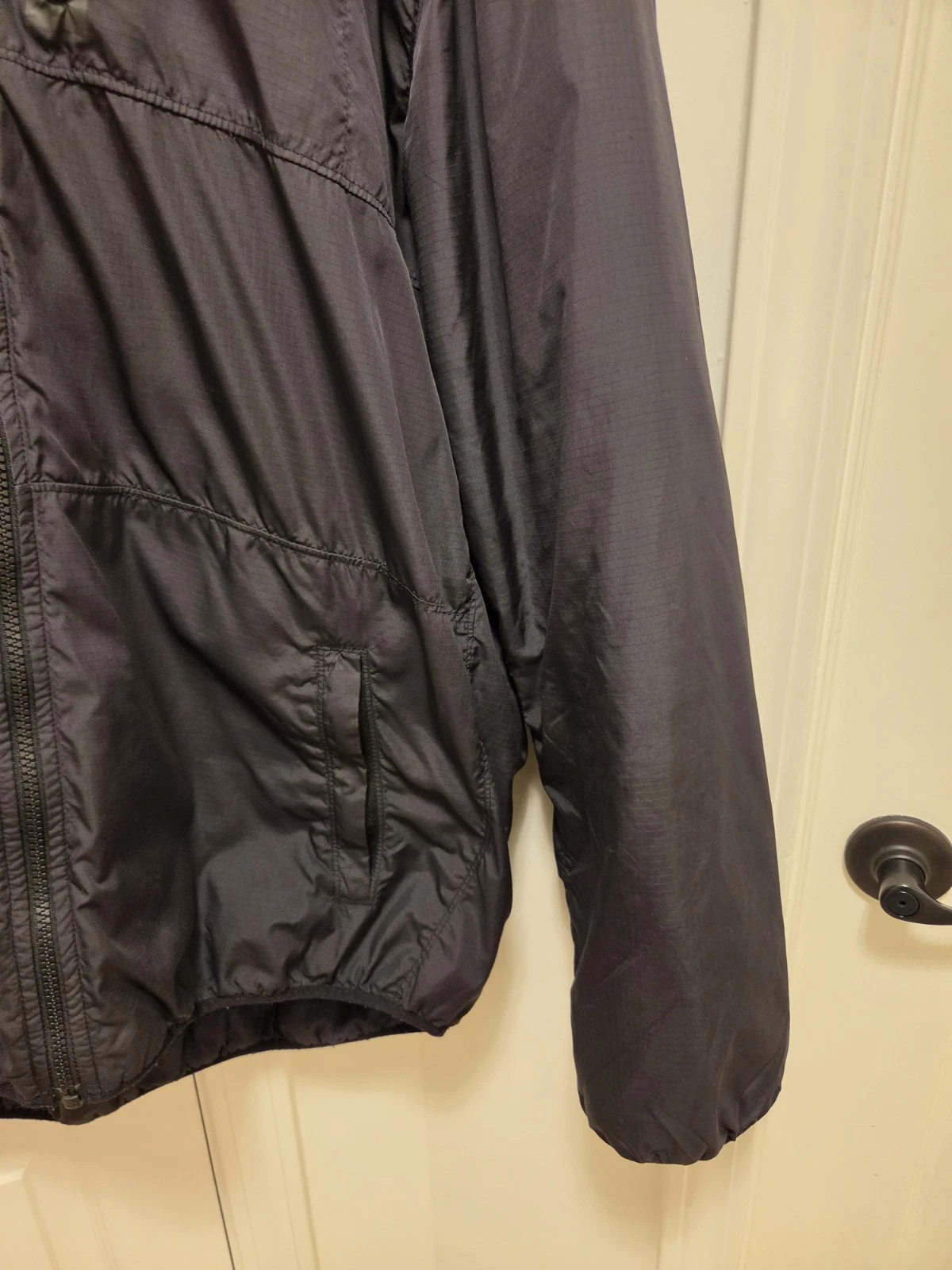 Hurley Mens Hybrid Softshell Jacket Black Hooded Fleece Lined Size 2XL Camo - product detail image 3