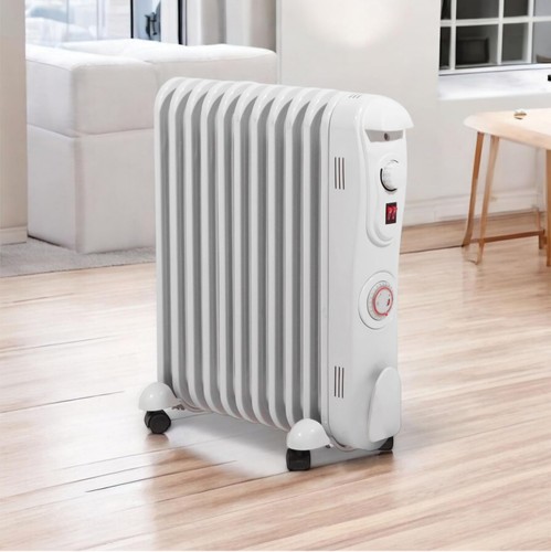 Prem-I-Air 2.5 kW 11 Fin Oil Filled Radiator Heater + 24 Hour Timer & Thermostat - Picture 4 of 5