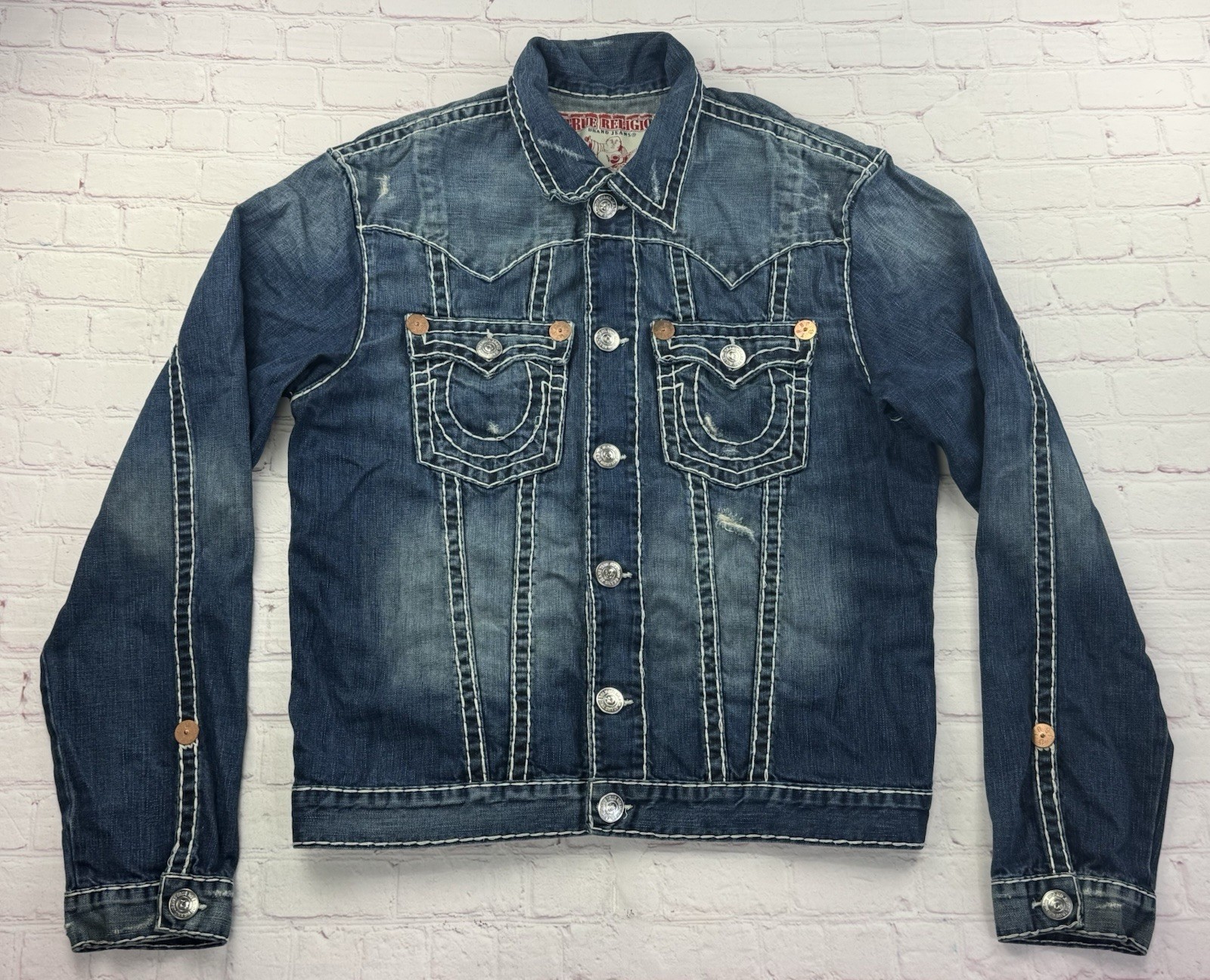True Religion JIMMY Super T denim jacket Vtg Y2K - Men’s Size 3XL image 2