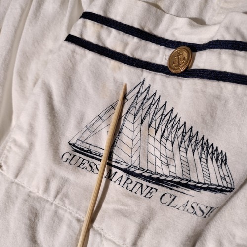 Guess Nautical Sailor Dress Girls 5Y Vintage - Stained - Picture 7 of 19