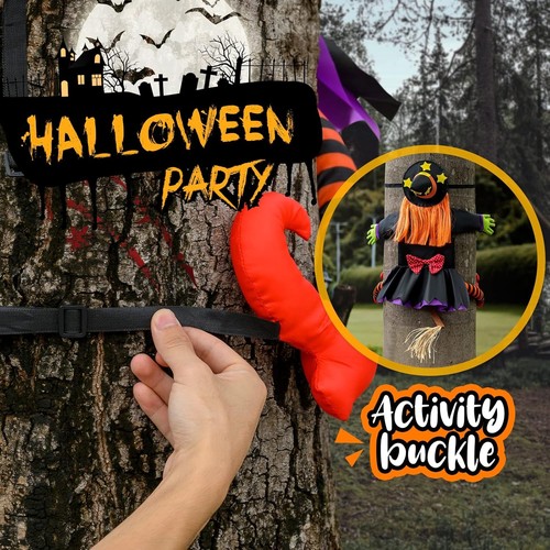 Halloween Outdoor Deko Abstürzende Hexe Hängend Hof Garten Veranda - Bild 6 von 9