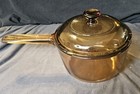 Corning Vision Amber 1 L Liter Saucepan With Pour Spout and Pyrex Lid USA