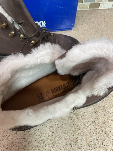 Birkenstock Hancock Boots Dark Brown Leather Hiking Sz EU42 REG W11 M9 Rare New - Picture 9 of 9