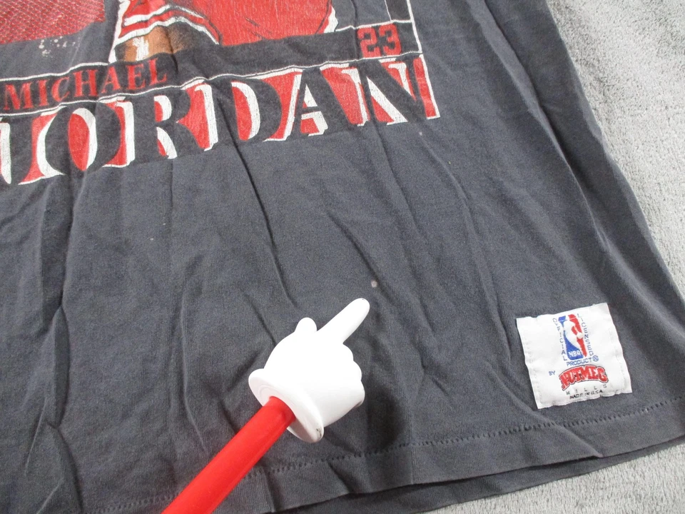 Vintage Chicago Bulls Shirt Mens Black NBA Basketball Michael Jordan Graphic 90s - Image 4 of 4