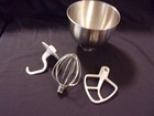 Vintage KitchenAid K45 Stainless Steel Bowl - Made in Korea With 3 Attachments