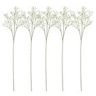 5 Pcs White Babys Breath Flowers Artificial Floral Birthday Decor