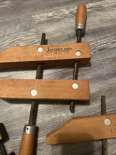 (2) JORGENSEN Nr. 1 Handschraube 10" verstellbare Holzklemmen + kleinere 1 - Bild 3 von 4