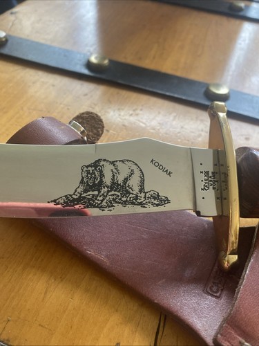 CASE XX 1990 KODIAK STAG 6” STAINLESS BLADE/BRASS W Original Sheath CLean!! - Picture 4 of 19