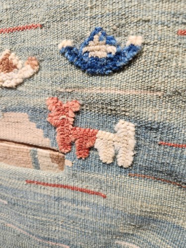 Vintage 60s 70s Tapestry Vest Handmade Vanner Americana Hippie - Foto 6 di 22