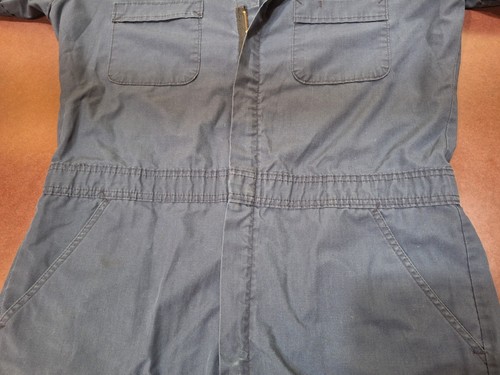 Vtg Durable Press L-RG Mechanic Jumpsuit Garage Blue Coveralls Work Wear READ - Picture 6 of 16