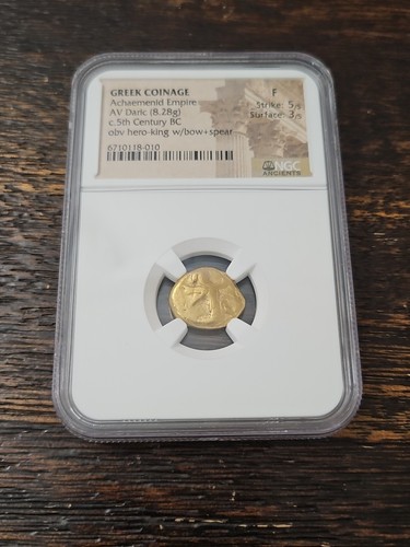 c. 5th Century BC Achämenidenreich AV Daric (8.28g NGC Ancients F Greek Coinage - Bild 11 von 24