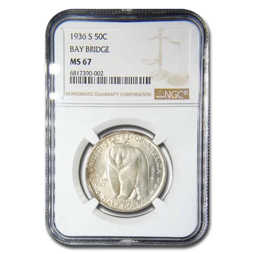 1936-S Bay Bridge Half Dollar Commem MS-67 NGC