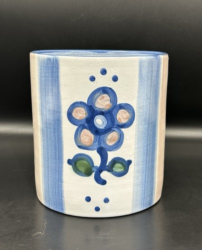 MA Hadley Pottery Hand Painted Flowers Bluette Utensils Caddy Crock - Picture 2 of 6