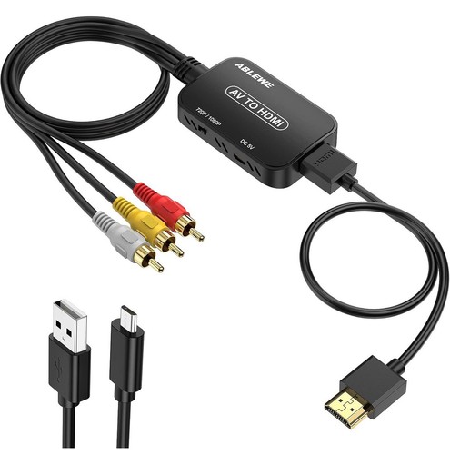 RCA to HDMI Converter AV to HDMI Converter with RCA Cable & HDMI Cable ROKU FIRE