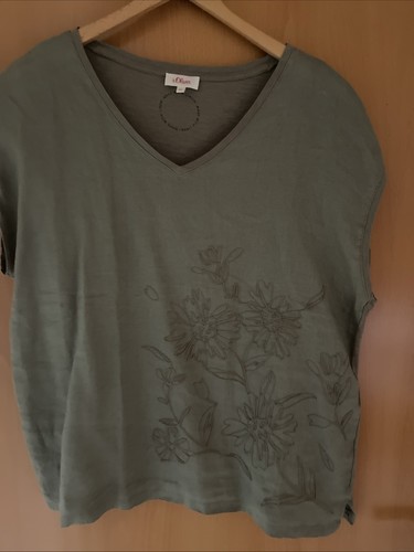 s.Oliver, Blusenshirt, Gr.40, Khaki, Olivgrün, Neu