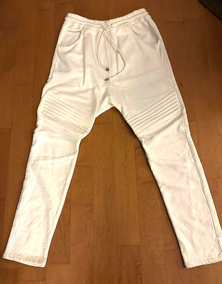 Balmain Biker Ribbed Joggers Size S/M 48 Italy